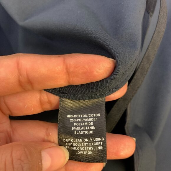 Lafayette 148 Navy Stretch Cotton Jacket Blazer Pockets Size 12 - Picture 5 of 5